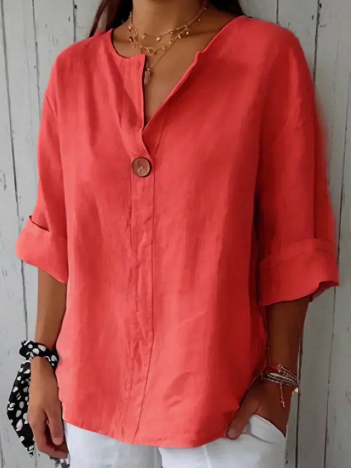 CLARA | ELEGANT V-NECK BLOUSE WITH FLATTERING FIT