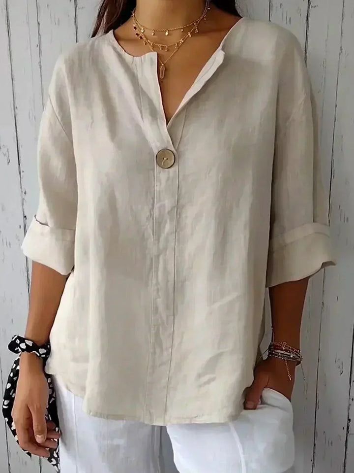 CLARA | ELEGANT V-NECK BLOUSE WITH FLATTERING FIT