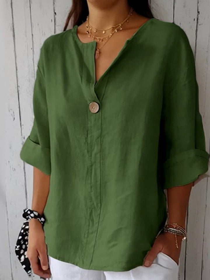 CLARA | ELEGANT V-NECK BLOUSE WITH FLATTERING FIT
