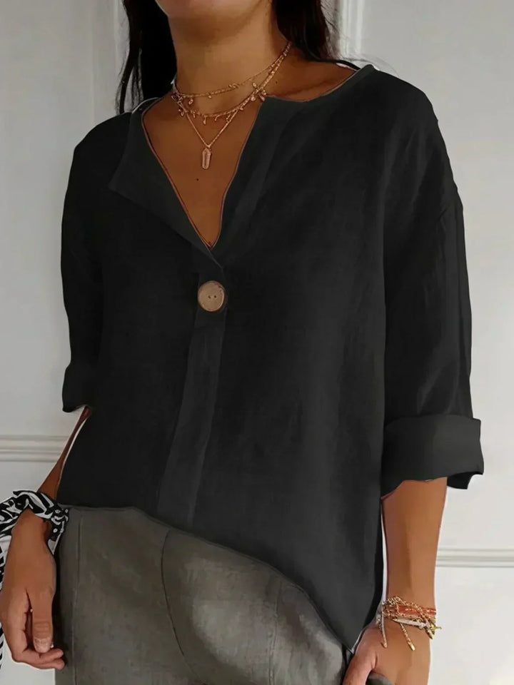 CLARA | ELEGANT V-NECK BLOUSE WITH FLATTERING FIT