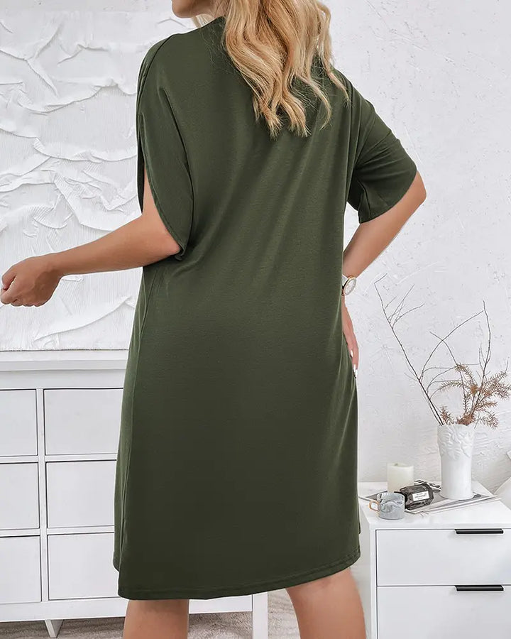 VIVIAN | ELEGANT RUFFLED TUMMY-COVERAGE DRESS