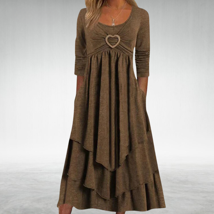 KATHLEEN | ELEGANT TUMMY-COVERAGE WOMEN'S DRESS