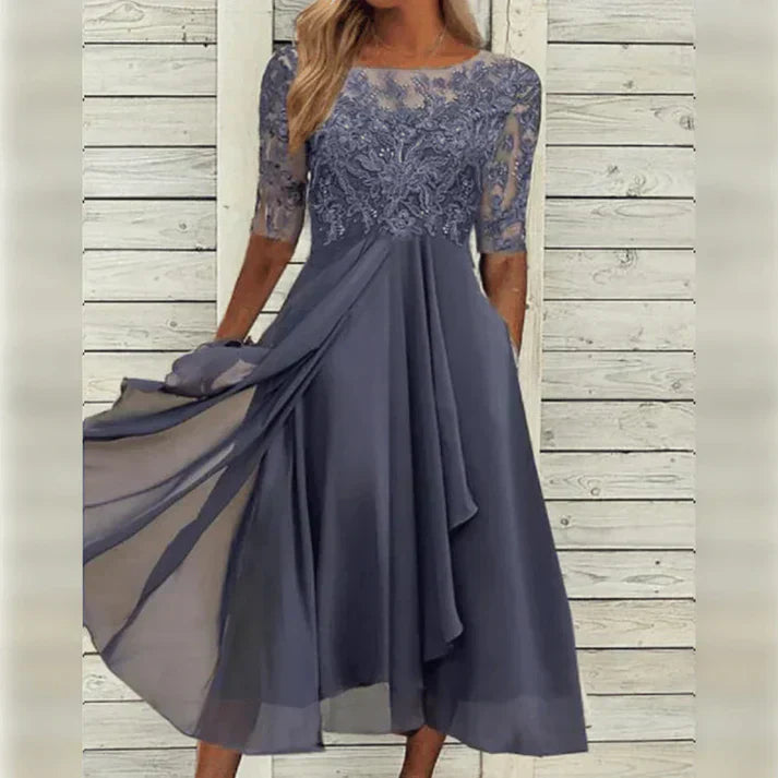 CLEO | ELEGANT AUTUMN DRESS WITH FLATTERING TUMMY COVERAGE