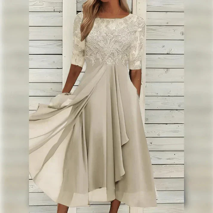 CLEO | ELEGANT AUTUMN DRESS WITH FLATTERING TUMMY COVERAGE