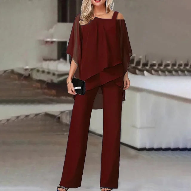 SARA | ELEGANT OFF-THE-SHOULDER TWO-PIECE SET WITH TUMMY COVERAGE