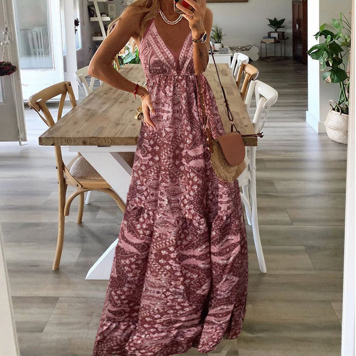 SYDNEY | ELEGANT BOHO TUMMY-COVERAGE MAXI DRESS