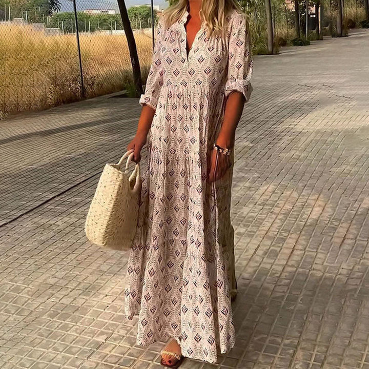 CLARISSA | ELEGANT BOHO MAXI DRESS WITH FLATTERING SILHOUETTE