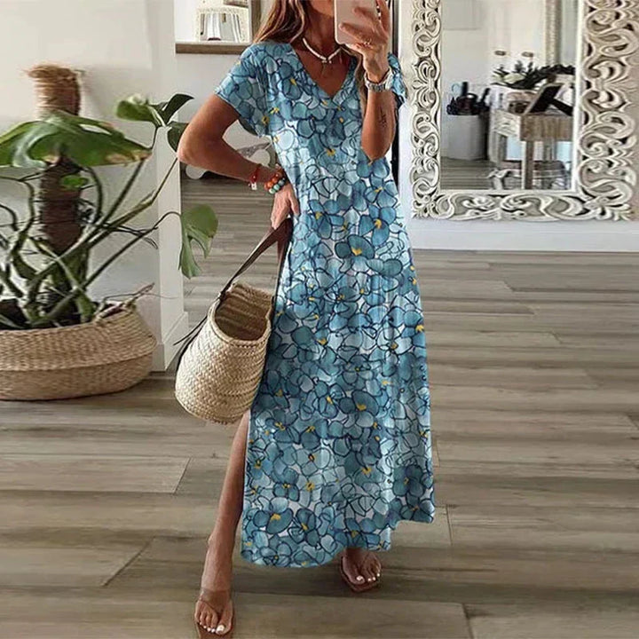 HEIDI | ELEGANT BOHO MAXI DRESS WITH TUMMY COVERAGE