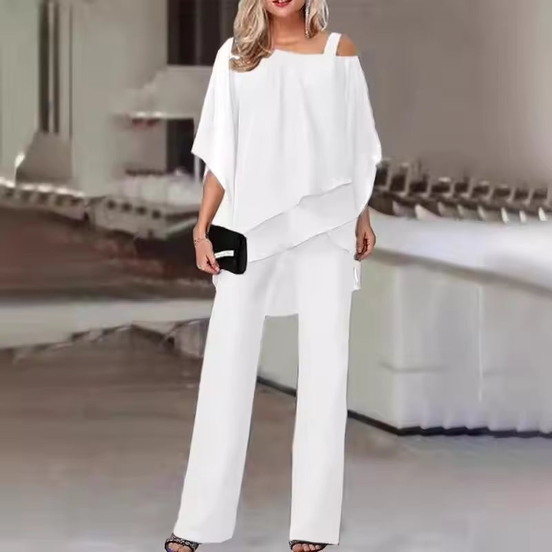 SARA | ELEGANT OFF-THE-SHOULDER TWO-PIECE SET WITH TUMMY COVERAGE