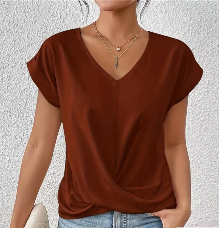 SOPHIA | ELEGANT V-NECK SHIRT WITH TUMMY COVERAGE