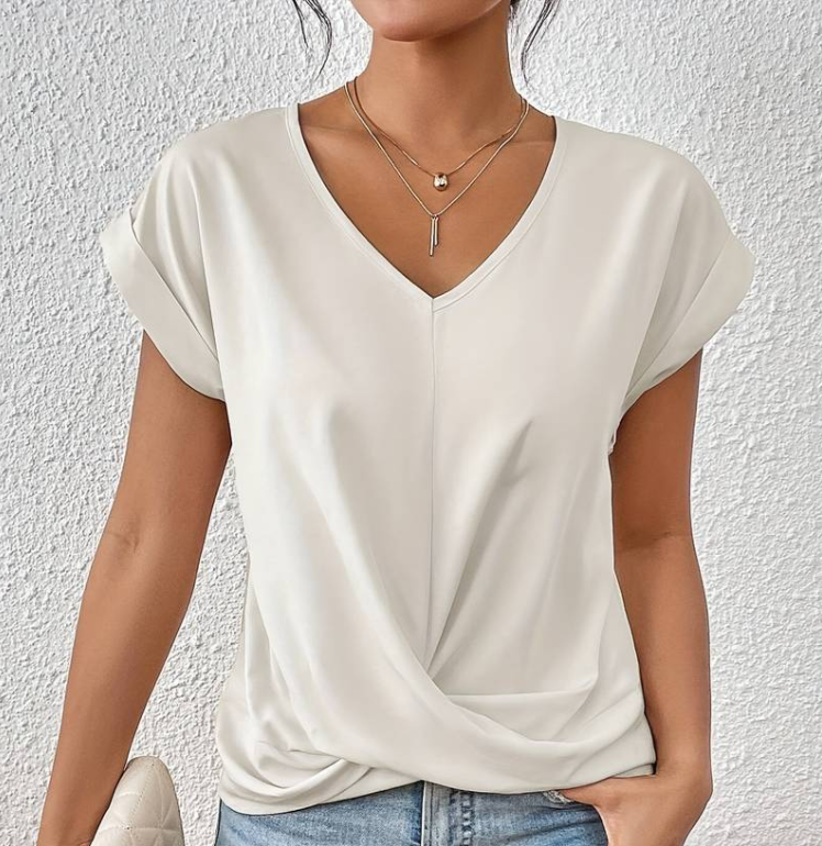SOPHIA | ELEGANT V-NECK SHIRT WITH TUMMY COVERAGE