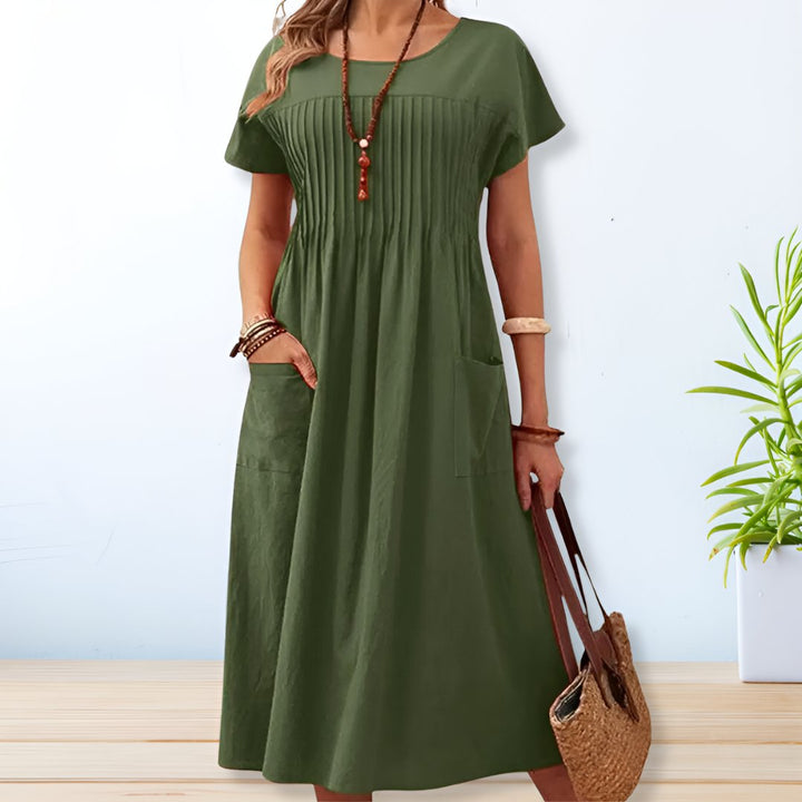 JACQUELINE | ELEGANT RELAXED-FIT TUMMY-COVERAGE DRESS