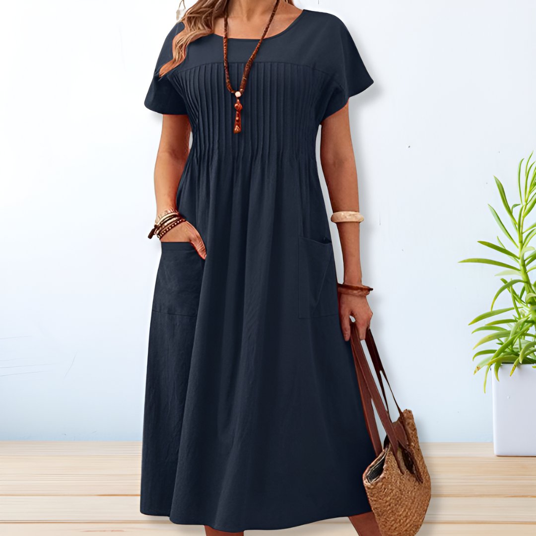 JACQUELINE | ELEGANT RELAXED-FIT TUMMY-COVERAGE DRESS