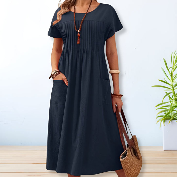 JACQUELINE | ELEGANT RELAXED-FIT TUMMY-COVERAGE DRESS