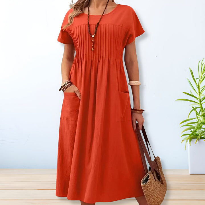 JACQUELINE | ELEGANT RELAXED-FIT TUMMY-COVERAGE DRESS