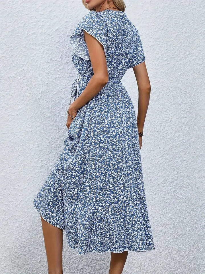 EILEEN | ELEGANT WRAP TUMMY-COVERAGE DRESS