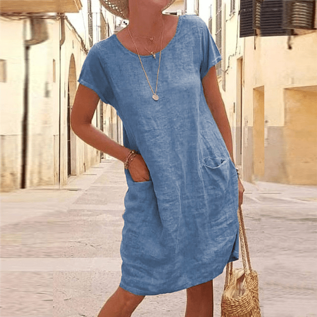LYRA | MINIMALIST RELAXED SHIFT DRESS WITH POCKETS
