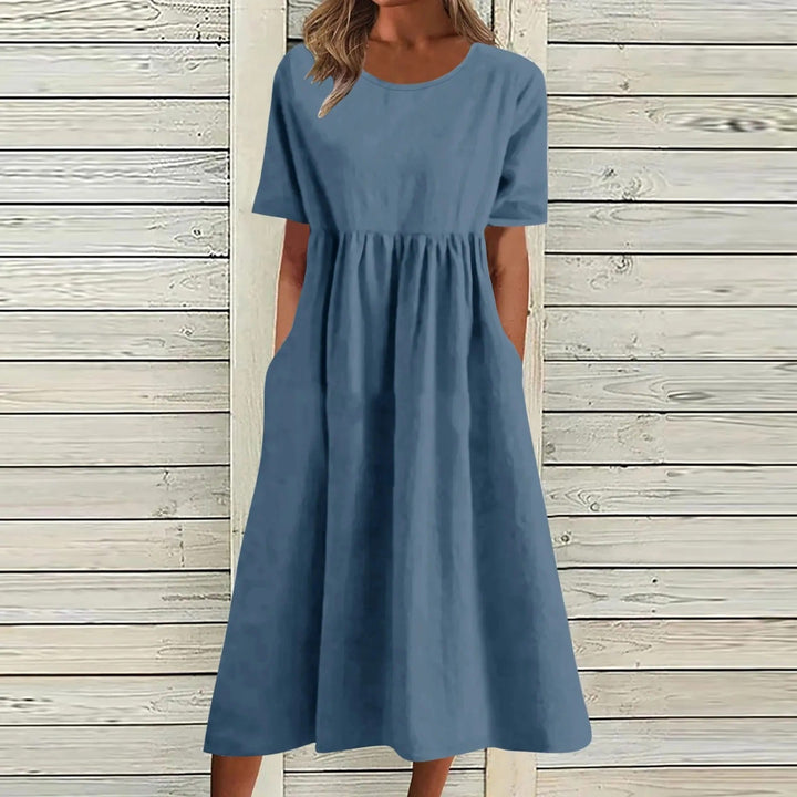 HEATHER | ELEGANT VINTAGE TUMMY-COVERAGE DRESS